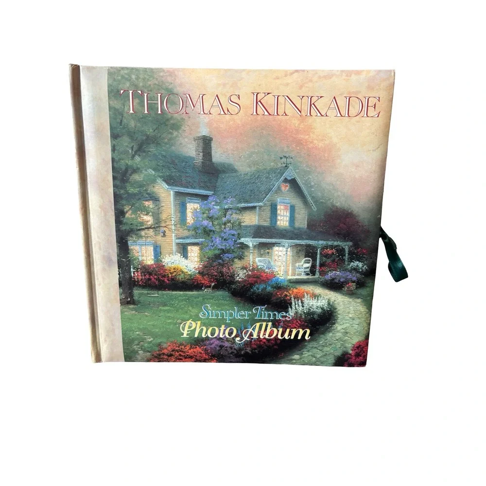 Thomas Kinkade Simpler Times Photo Album 11x11 Multicolor Landscape Art Ribbon